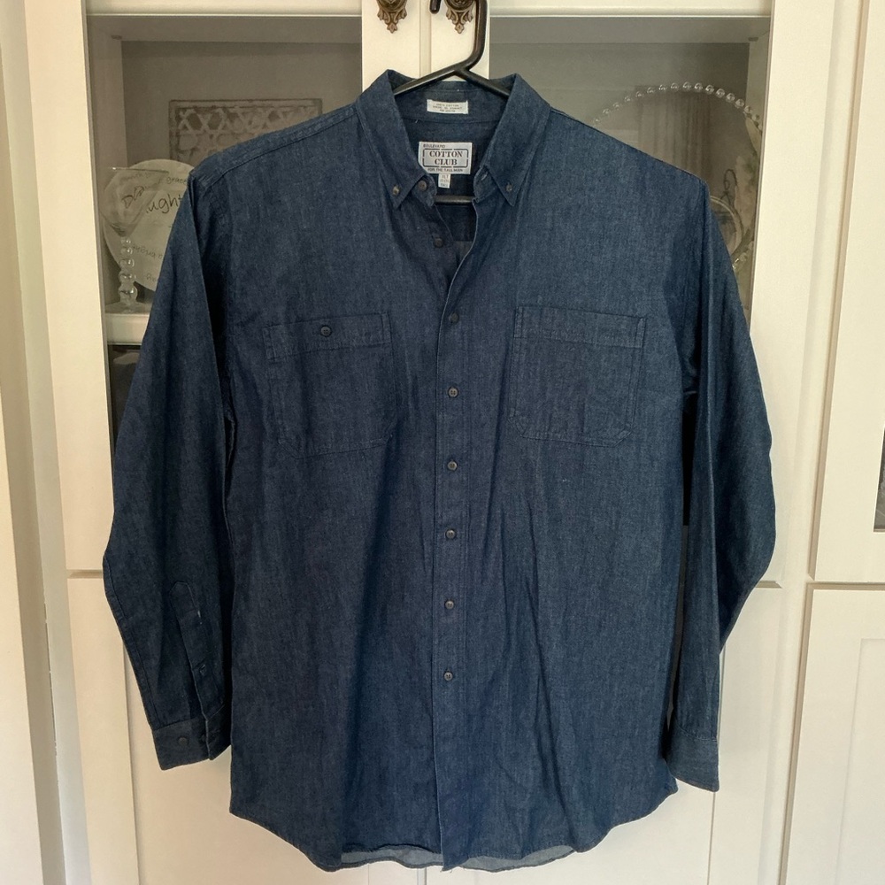 Cotton club long sleeved denim shirt